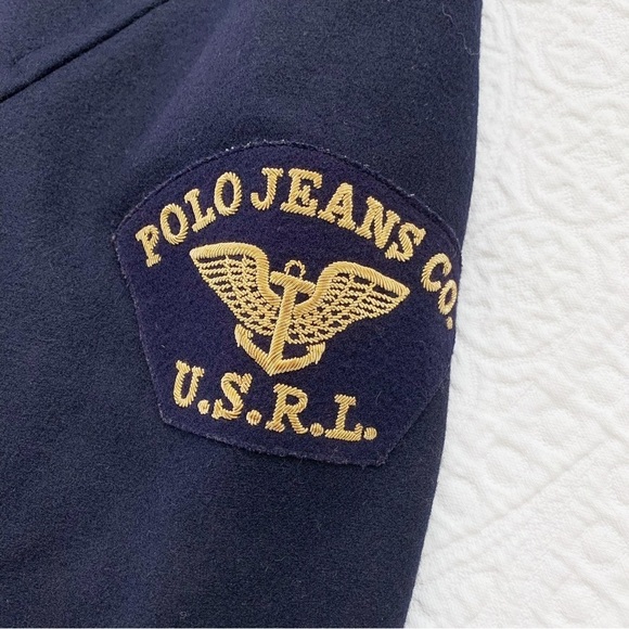 RARE🔥‎ Ralph Lauren Polo Jeans Co Men's Double Breasted Military Style Pea Coat - Picture 4 of 10